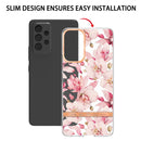 For Samsung Galaxy A53 5G Flowers and Plants Series IMD TPU Phone Case(Pink Gardenia)