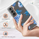 For Samsung Galaxy S22 Flowers and Plants Series IMD TPU Phone Case(Orchid Peony)