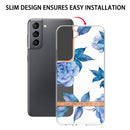 For Samsung Galaxy S22 Flowers and Plants Series IMD TPU Phone Case(Orchid Peony)