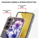 For Samsung Galaxy S22 Flowers and Plants Series IMD TPU Phone Case(Purple Begonia)