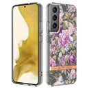 For Samsung Galaxy S22 Flowers and Plants Series IMD TPU Phone Case(Purple Peony)