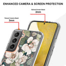 For Samsung Galaxy S22+ Flowers and Plants Series IMD TPU Phone Case(Green Gardenia)
