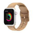 Silicone Watch Band For Apple Watch Series 8&7 41mm / SE 2&6&SE&5&4 40mm / 3&2&1 38mm(Khaki)