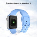 Silicone Watch Band For Apple Watch Series 8&7 41mm / SE 2&6&SE&5&4 40mm / 3&2&1 38mm(White)