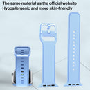 Silicone Watch Band For Apple Watch Series 8&7 41mm / SE 2&6&SE&5&4 40mm / 3&2&1 38mm(White)