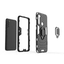 For Xiaomi Redmi Note 8T PC + TPU Shockproof Protective Case with Magnetic Ring Holder(Black)