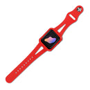 Silicone Integrated Watch Band For Apple Watch Series 7 41mm / 6&SE&5&4 40mm / 3&2&1 38mm(Red)