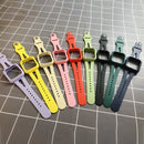 Silicone Integrated Watch Band For Apple Watch Series 7 41mm / 6&SE&5&4 40mm / 3&2&1 38mm(Green)