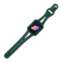 Silicone Integrated Watch Band For Apple Watch Series 7 45mm / 6&SE&5&4 44mm / 3&2&1 42mm(Green)