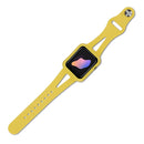 Silicone Integrated Watch Band For Apple Watch Series 7 45mm / 6&SE&5&4 44mm / 3&2&1 42mm(Yellow)