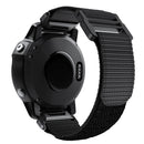 For Garmin Fenix 6X / 5X 26mm Hook And Loop Fastener Nylon Watch Band(Black)