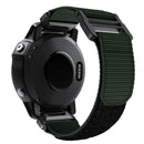 For Garmin Fenix 6X / 5X 26mm Hook And Loop Fastener Nylon Watch Band(Army Green)