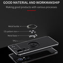 For Xiaomi 12 Ring Holder 360 Degree Rotating TPU Case(Black Blue)
