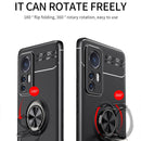 For Xiaomi 12 Ring Holder 360 Degree Rotating TPU Case(Red)