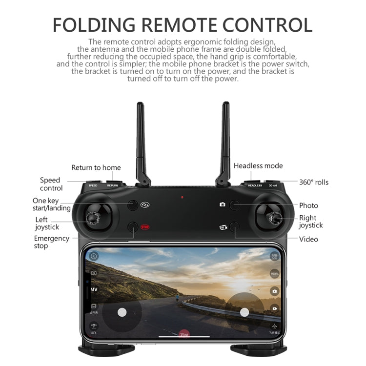 SG106 WiFi FPV RC Drone Aerial Photography Quadcopter Aircraft, Specification:720P(White)