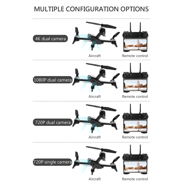 SG106 WiFi FPV RC Drone Aerial Photography Quadcopter Aircraft, Specification:1080P(White)