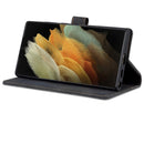 For Samsung Galaxy S22 Ultra AZNS Dream II Skin Feel PU+TPU Horizontal Flip PU Phone Case(Black)