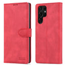 For Samsung Galaxy S22 Ultra AZNS Dream II Skin Feel PU+TPU Horizontal Flip PU Phone Case(Red)