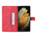For Samsung Galaxy S22 Ultra AZNS Dream II Skin Feel PU+TPU Horizontal Flip PU Phone Case(Red)