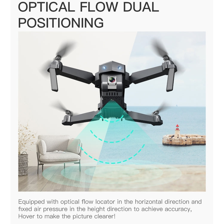 ZLL SG107 FPV Mini Folding RC Drone 50X Zoom Quadcopter Aircraft, Specification:4K Optical Flow(Black)