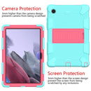For Samsung Galaxy Tab A8 10.5 2021 Two-Color Robot Silicone + PC Tablet Case(Mint Green + Rose Red)