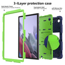 For Samsung Galaxy Tab A8 10.5 2021 Two-Color Robot Silicone + PC Tablet Case(Navy Blue + Yellow Green)
