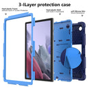 For Samsung Galaxy Tab A8 10.5 2021 Two-Color Robot Silicone + PC Tablet Case(Navy Blue + Blue)
