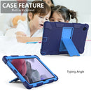 For Samsung Galaxy Tab A8 10.5 2021 Two-Color Robot Silicone + PC Tablet Case(Navy Blue + Blue)