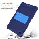 For Samsung Galaxy Tab A8 10.5 2021 Two-Color Robot Silicone + PC Tablet Case(Navy Blue + Blue)