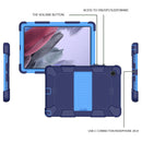 For Samsung Galaxy Tab A8 10.5 2021 Two-Color Robot Silicone + PC Tablet Case(Navy Blue + Blue)