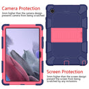 For Samsung Galaxy Tab A8 10.5 2021 Two-Color Robot Silicone + PC Tablet Case(Navy Blue + Rose Red)