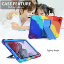 For Samsung Galaxy Tab A8 10.5 2021 Two-Color Robot Silicone + PC Tablet Case(Colorful + Blue)