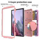 For Samsung Galaxy Tab A8 10.5 2021 Two-Color Robot Silicone + PC Tablet Case(Colorful + Rose Gold)