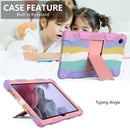 For Samsung Galaxy Tab A8 10.5 2021 Two-Color Robot Silicone + PC Tablet Case(Colorful + Rose Gold)