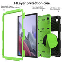 For Samsung Galaxy Tab A8 10.5 2021 Two-Color Robot Silicone + PC Tablet Case(Black + Yellow Green)