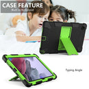 For Samsung Galaxy Tab A8 10.5 2021 Two-Color Robot Silicone + PC Tablet Case(Black + Yellow Green)