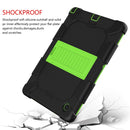 For Samsung Galaxy Tab A8 10.5 2021 Two-Color Robot Silicone + PC Tablet Case(Black + Yellow Green)