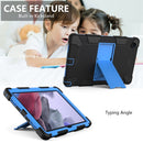For Samsung Galaxy Tab A8 10.5 2021 Two-Color Robot Silicone + PC Tablet Case(Black + Blue)