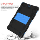 For Samsung Galaxy Tab A8 10.5 2021 Two-Color Robot Silicone + PC Tablet Case(Black + Blue)