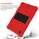 For Samsung Galaxy Tab A8 10.5 2021 Two-Color Robot Silicone + PC Tablet Case(Red + Black)