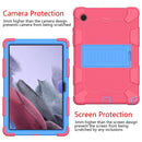 For Samsung Galaxy Tab A8 10.5 2021 Two-Color Robot Silicone + PC Tablet Case(Rose Red + Blue)