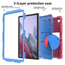 For Samsung Galaxy Tab A8 10.5 2021 Two-Color Robot Silicone + PC Tablet Case(Rose Red + Blue)