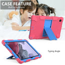 For Samsung Galaxy Tab A8 10.5 2021 Two-Color Robot Silicone + PC Tablet Case(Rose Red + Blue)