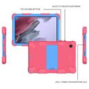 For Samsung Galaxy Tab A8 10.5 2021 Two-Color Robot Silicone + PC Tablet Case(Rose Red + Blue)