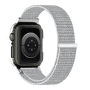 Nylon Loop Integrated Case Screen Cover Watch Band For Apple Watch Series 7 41mm(Seashell Grey)