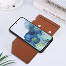 For Samsung Galaxy S22 5G Skin Feel PU + TPU + PC Phone Case with Card Slots(Brown)