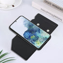 For Samsung Galaxy S22 5G Skin Feel PU + TPU + PC Phone Case with Card Slots(Black)