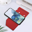 For Samsung Galaxy S22 5G Skin Feel PU + TPU + PC Phone Case with Card Slots(Red)