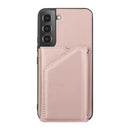 For Samsung Galaxy S22 5G Skin Feel PU + TPU + PC Phone Case with Card Slots(Rose Gold)