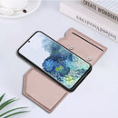 For Samsung Galaxy S22 5G Skin Feel PU + TPU + PC Phone Case with Card Slots(Rose Gold)